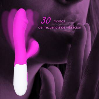 Donix mujeres de silicona vibrador femenino del G-punto del clítoris vibrante doble estimulación Massager Wand consolador masturbación juguete del sexo Individual / Pareja .... Envíos a Ávila