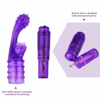 Vibrador Sexual Punto G Masajeador Juguete Erótico para Mujer Masturbación con Silicona Blanda Puntos Estimulantes (Violeta). Envíos a Castellón