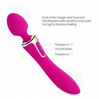 Louviva Serpiente Cabeza Double,Vibrador AV de 10 Modos de Vibraciones ABS, Batería de Litio Incorporado,Rosa. Envíos a Santa Cruz de Tenerife