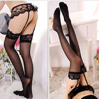 Cszxx ligueros con medias ropa interior encaje (Negro). Envíos a Málaga