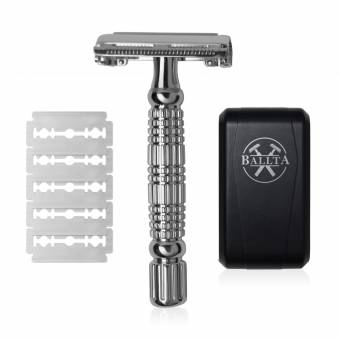 Maquinilla De Afeitar nobelisk Premium con 5 cuchillas de afeitar | muy Scharfer mojado (con 2 lados de la hoja Cabeza para hombres, afeitadora M. Butterfly de öffnungssystem para un cambio rápido de 