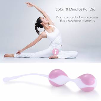 Bolas Chinas, Louviva Masajeador de Silicona de la MEJOR CALIDAD para Ejercer los Músculos de Suelo Pélvica, 100% Impermeable, Entrega Confidencial (Color Rosa). Envíos a Málaga