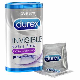 Durex Preservativos Invisible Extra Lubricado - 12 unidades. Envíos a Jaén