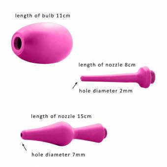 Combinación Kit de Ducha de Lujo Kit - Perfecto tanto para la ducha vaginal como para la limpieza anal - ayuda a proporcionar alivio del estreñimiento y SII- Hecho de silicona de segura corporal de ca