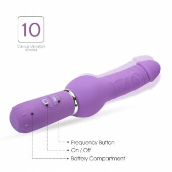 Loveryoyo 10 Modos Vibrador de Simulación de Silicona Impermeable para Mujeres, Color Púrpura. Envíos a Madrid