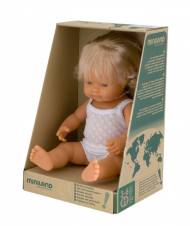 Miniland - Muñeco bebé europeo niña con ropa interior, 38 cm (31152). Envíos a Barcelona