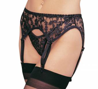LEG AVENUE LIGUERO DE ENCAJE CON TANGA A JUEGO NEGRO PLUS. Envíos a Castellón