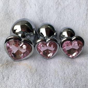 Rawdah Berg Crystal color plata acero inoxidable plug anal metal patio trasero enganche (L, Rosa). Envíos a Madrid