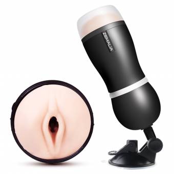 ZEMALIA Dana Masturbadores Masculinos Vagina Portable para Hombre Masturbación Erótico Juguetes Sexuales Realístico con Poderosa Ventosa (Negro). Envíos a Castellón