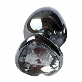 Rawdah Berg Crystal color plata acero inoxidable plug anal metal patio trasero enganche (Blanco). Envíos a Castellón