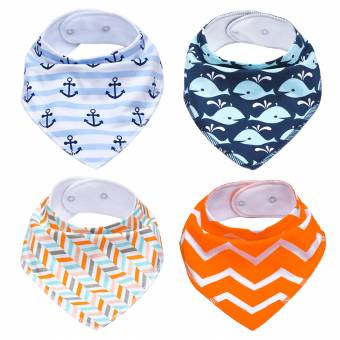 Baberos niña bandana, Baberos de bebé de tela de triángulo, pieza 8 pañuelo para el cuello bebé con chupete para bebe niños y niñas. Envíos a Cádiz