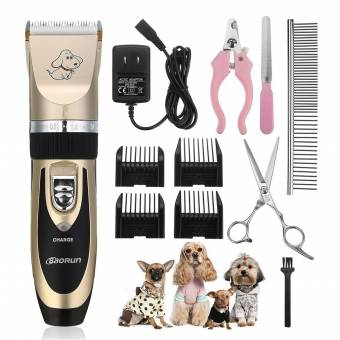 Kit Cortapelos,FOCUSPET Profesionales para Perros Gatos Mascotas, Bajo Ruido Peine de Guía Ajustable Peluquería para Mascotas, Recortadora para Perros Clippers para Animal Belleza. Envíos a Murcia