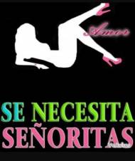 SE NECESITAN SEÑORITAS PARA PRIVADO