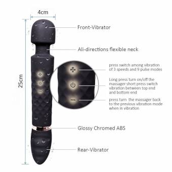 ACVIOO® - Vibrador para Mujeres de Silicona, Masajeador de Clítoris y Punta Rollo Pene Femenino del Punto G del Clítoris Vibrante Doble Estimulación Consolador Masturbación Juguete Eróticos para Parej