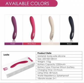 SVAKOM Leslie Estimulador Potente Inteligente Vibrador de Calefacción Punto-G Varita Masajeador Masageador Dildo Consolador Juguete Sexsual Recargable Para Mujer(Rosa Brillante). Envíos a Ávila