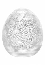 Tenga Huevo Keith Haring Party, Funda Masturbadora, 4.9 x 6.1 x 4.9 cm, Color Blanco / Multicolor - 40 gr. Envíos a Ávila