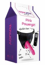 ToyJoy Brutal Powergirl Strap-On Vibrador Rosa - 640 gr. Envíos a Málaga