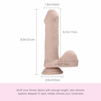 Utimi Consoladores Dildo Realístico de 21cm de Silicona Estimulador de Punto G con Venas y Testículos. Envíos a Madrid
