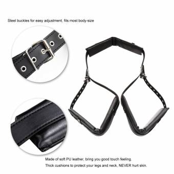 BDSM Bondage kit Cuero Juguetes sexuales Cuero Artificial Abierto Muslo Esparcidor Retención Cuerpo Fetiche Arnés Dormitorio Diversión Juguetes de SM, para las Parejas. Envíos a Ávila