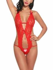HOTOUCH las mujeres la ropa interior de la muñeca de del cordón del ganchillo ropa interior y tanga de encaje,de color Rojo S. Envíos a Málaga