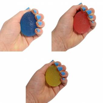 KurtzyTM Set de 3 Bolas Anti Estrés Terapéuticas en Forma de Huevo para Fortalecer las Muñecas y Ejercitar el Agarre. Envíos a Málaga