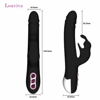 Louviva Alvin Varita de Masajeador Sexual Jueguete Erótico para Sexo de 7 Modos de Vibración y 3 Maneras de Rotación con Diseño Ergonómico para Mujeres (Rosa) (Negro). Envíos a Málaga