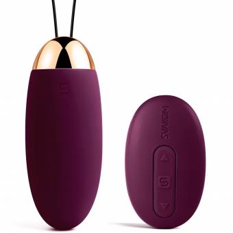 SVAKOM Elva Bola China de 26 Modos Frecuencias, USB Recargable Vibrador Huevo con Remoto Inalámbrico, Masajeador Electrónic de Silicona Impermeable, Masturbádor Discreto Portable(Violeta). Envíos