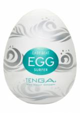 Tenga Huevo Surfer, Funda Masturbadora, 4.9 x 6.1 x 4.9 cm, Color Blanco / Azul / Plata - 42 gr. Envíos a Barcelona