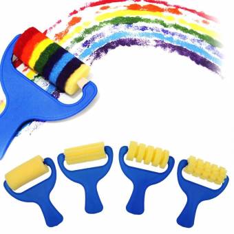 VANKER 4pcs / Set de rodillos de esponja Stamper acuarela aguada infantil para niños cepillos de pintura. Envíos a Málaga