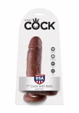 King Cock 7 Inch Dildo Clásico Marrón - 505 gr. Envíos a Salamanca
