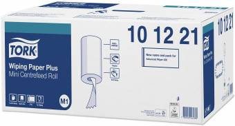 Tork 101221 Papel de secado extra M1 / Pañitos de limpieza de 2 capas compatible con el sistema de Tork M1, 11 mini bobinas x paquete. Envíos a Barcelona