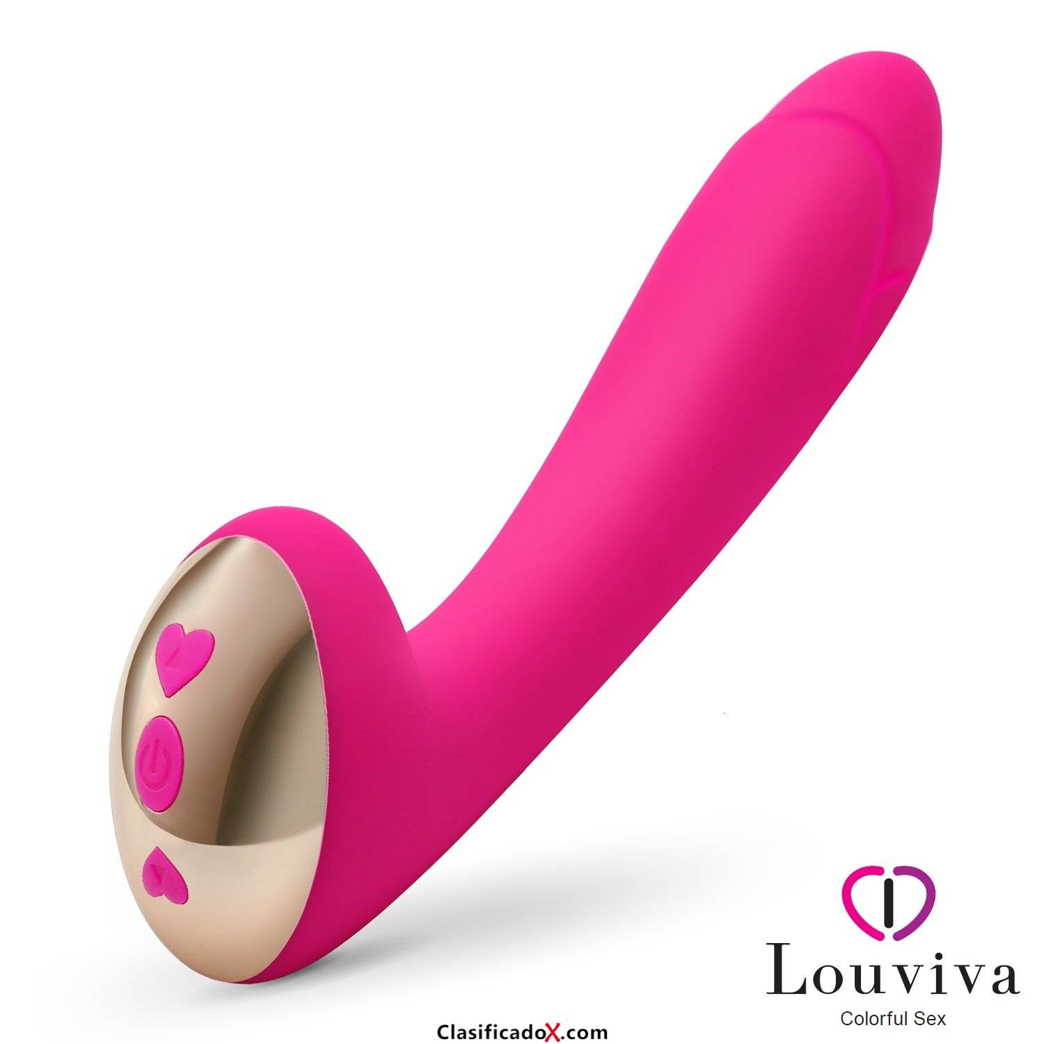 Louviva Dini 25 Modos Masajeador Mágico de Silicona, 100% Impermeable &Carga por USB &Alta Calidad para estimular el Punto G & la Próstata & las Partes Sensibles (Color Rosa). Envíos a Madrid