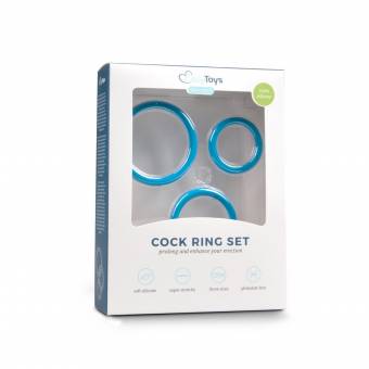 Easytoys Set de Anillos para Pene de 3 Tamaños, Color Azul - 1 Unidad. Envíos a Granada