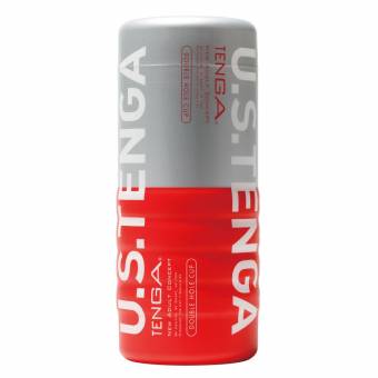 Tenga Double Hole Us, Masturbador Extra Grande, 7.8 × 18.1 x 7.8 cm, Color Rojo / Gris - 294 gr. Envíos a Ciudad Real