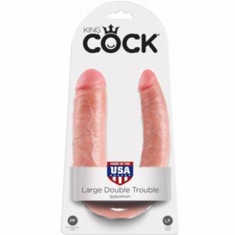 CONSOLADOR DOBLE LARGO KING COCK.  Quiere que su primer consolador sea y se vea y sienta como el espárrago duro como una piedra que siempre ...