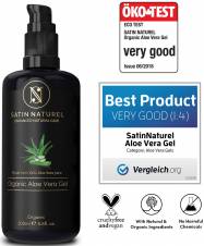 Gel de Aloe Vera Orgánico 200ml con 97% Aloe Vera / Enriquecido con Ácido Hialurónico, Espirulina y Pantenol / Cuidado After Sun Tras Exposición Solar / Gel Hidratante Refrescante Antiinflamatori