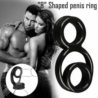 NINGNETI Amante de la Pareja Sexy Play Juegos Dual Ring Men Male Silicona Suave Time Delay Ring. Envíos a Albacete