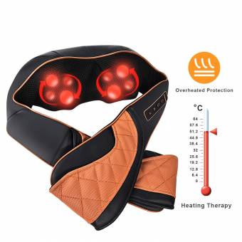 Masajeador Inalámbrico de Cuello y Hombros con Calor, Shiatsu Masajeador de Espalda con Batería Recargable & Tejido Profundo y Amasamiento 3D Uso en Viajes Hogar y Oficina para Todo el Cuerpo, Incl