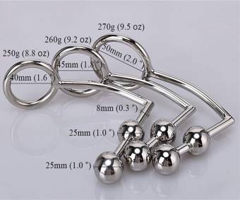 2 Bolas De Gancho Anal Anillo De Pene De Castidad Masculina Bloqueo De Pene Con Bola Plug Juguetes Sexuales 3 Tamaño Para La Opción,B,50Mm. Envíos a Zamora