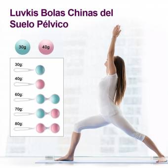Luvkis Kegel Bolas Chinas para mujer Juego de bolas Ben Wa premium con 4 ejercicios de Kegel de alta calidad para principiante y avanzado Ejercicio Kegel Control de la vejiga Músculo pélvico Fortal