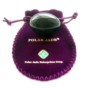 Huevo de jade de nefrita, mediano, perforado, con hilo sin cera e instrucciones, para todos los niveles y para entrenar los músculos de Kegel y obtener mejor control de la vejiga e impedir la incont