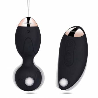 Bolas Chinas Huevo Vibrante con Control Remoto con 10 modos,Ejercicios Kegel Bolas de vibración bola de ejercicio vibradores masajeadores eléctricos USB recargable Kegel hembra (Envío local). Env?
