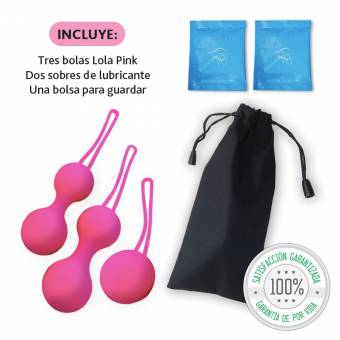 Lola Pink Bolas Chinas Suelo Pelvico 3 Unidades Con Lubricante Incluido | Ejercitador Suelo Pelvico | Bolas Chinas De La Salud | Bolas Kegel Mujer. Envíos a Pontevedra