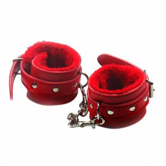 NINGNETI Sexo Juguetes Pareja PU De Felpa Ajustable Cuero Esclavo MuñEca Y Tobillo Esposas Mano Restricciones Juguete (Rojo). Envíos a Ávila