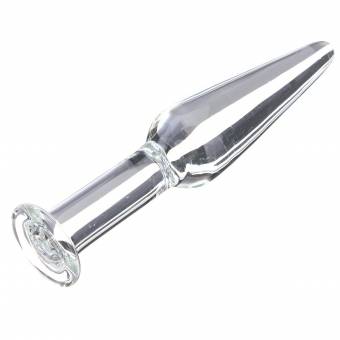 SODIAL(R) 11.7*2.5cm Plug Anal grande de vidrio frio muy estimulante para G-spot Punto-G Massager de la prostata Homosexual Guy Unisex Juguete erotico sexual para hombre mujer. Envíos a Almerí