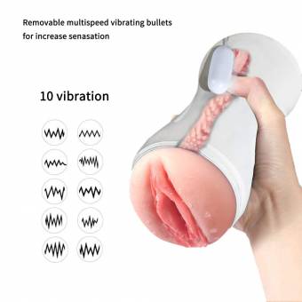 dulexo Masturbator con 10 vibración y voz Vagina masturbatoren para hombres taschenmuschi mastur bieren Man Cup juguete sexual para hombres. Envíos a Jaén