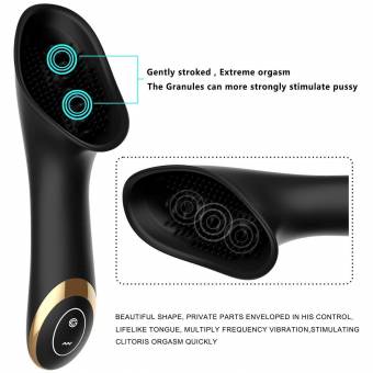 MLFMHR Colocación de vibrador para Ella con estimulador de clítoris Lengua, Ventosa, Nubes y 10 Niveles de vibración, Impermeable, Mini Negro (Negro). Envíos a León