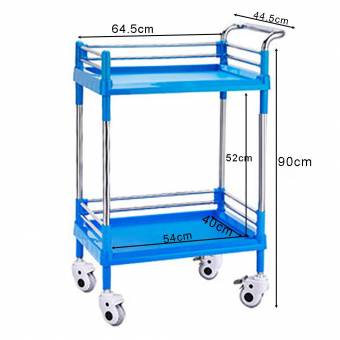 ZCJB Carrito con Ruedas para Peluquería De Belleza ABS Salon SPA De 2 Niveles | Carro Médico De Acero Inoxidable para Laboratorio, Salón De Belleza, Clínica. Envíos a Huelva