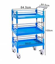 ZCJB Carro De Utilidad De 3 Estantes | Equipos De Laboratorio Médico Carros | Coche De Herramientas De Salón De Belleza | Trolley De Tratamiento De Acero Inoxidable. Envíos a Huelva