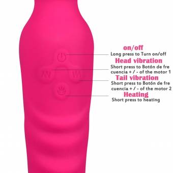 Vibrador Mujer Función Calefaction Point G Vagina y Clitoris Massage 7 + 7 diferentes tipos de vibración USB Rechargeable Medical silicone. Envíos a Granada